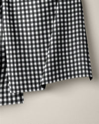 Black Small Gingham Cotton Seersucker