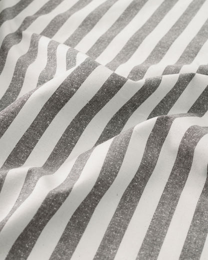 Black Stripe Luxury Cotton Silk