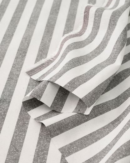 Black Stripe Luxury Cotton Silk