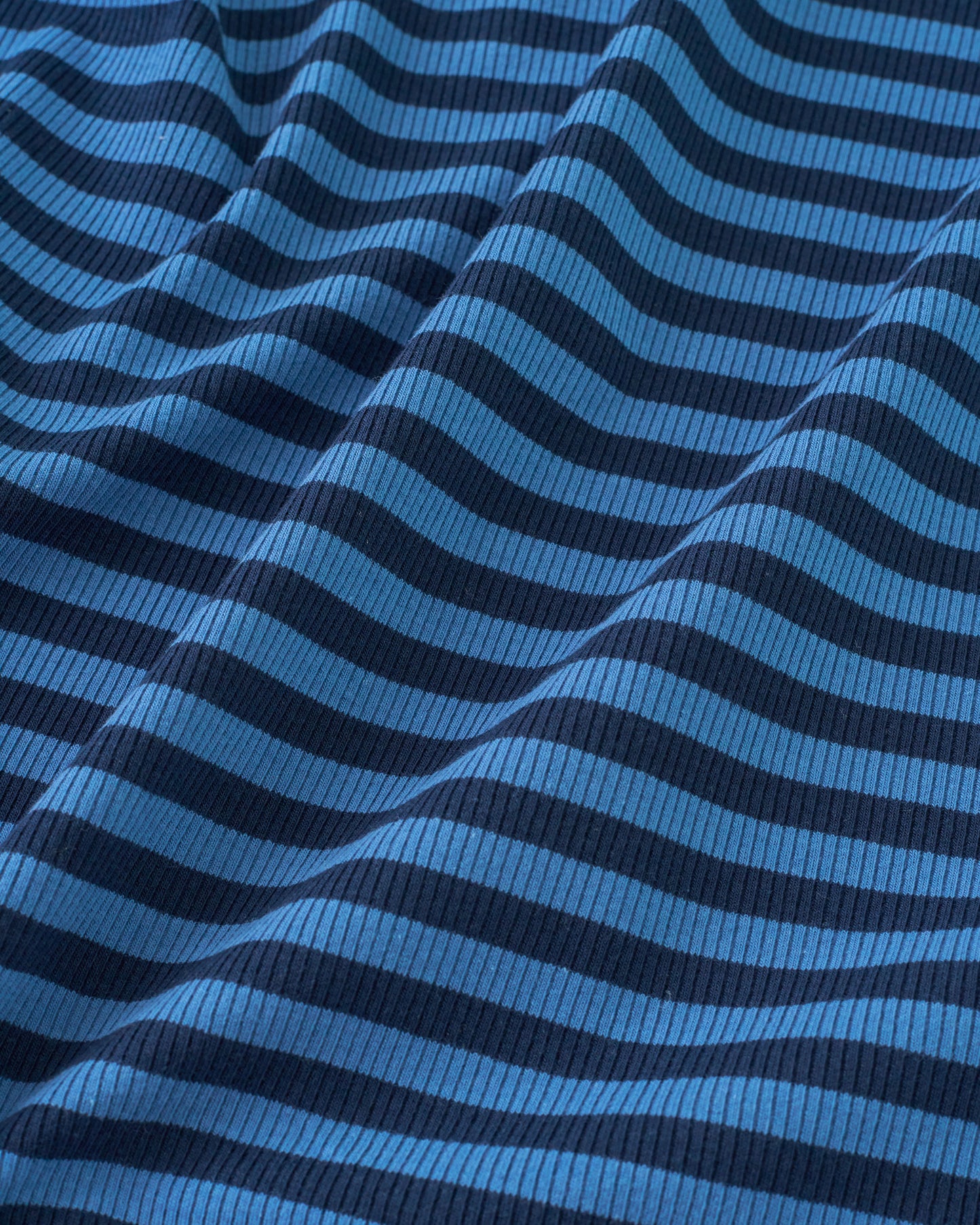 Blue and Blue Wide Stripe Rib Knit