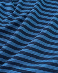 Blue and Blue Wide Stripe Rib Knit