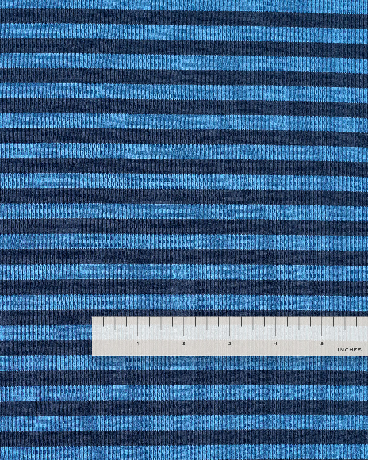 Blue and Blue Wide Stripe Rib Knit