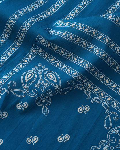 Blue Bandana Block Print