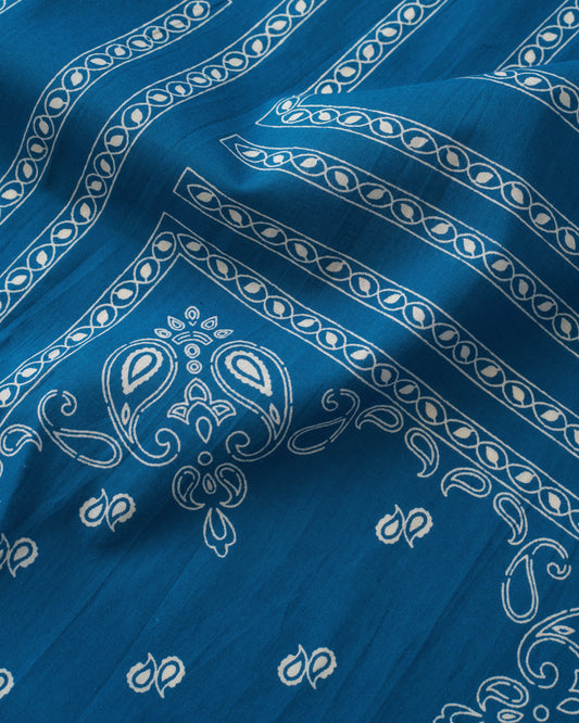 Blue Bandana Block Print