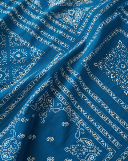 Blue Bandana Block Print