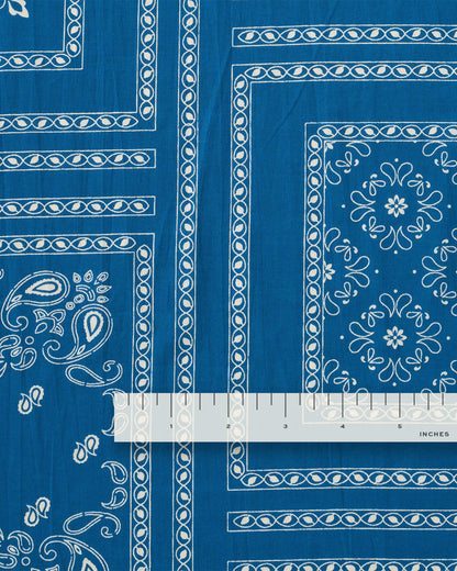 Blue Bandana Block Print