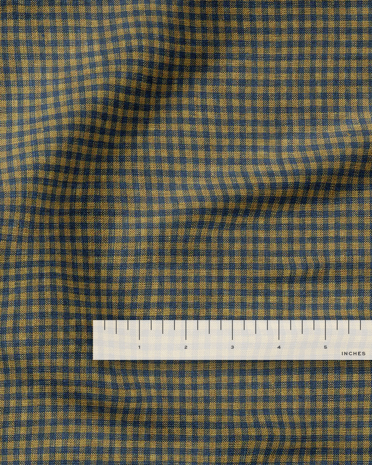 Blue Honey Micro Gingham Linen