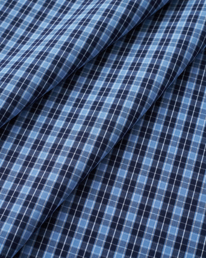 Blue 90s Plaid Cotton