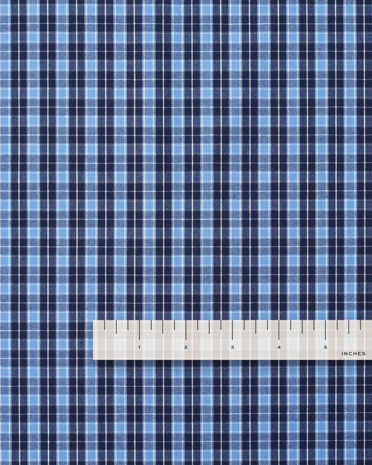 Blue 90s Plaid Cotton