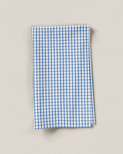 Blue Small Check Cotton Shirting