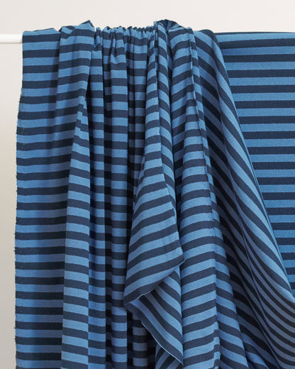 Dark and Light Blue Mid Weight Jersey Knit