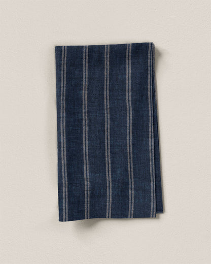 Blue Summit Twin Stripe Washed Linen