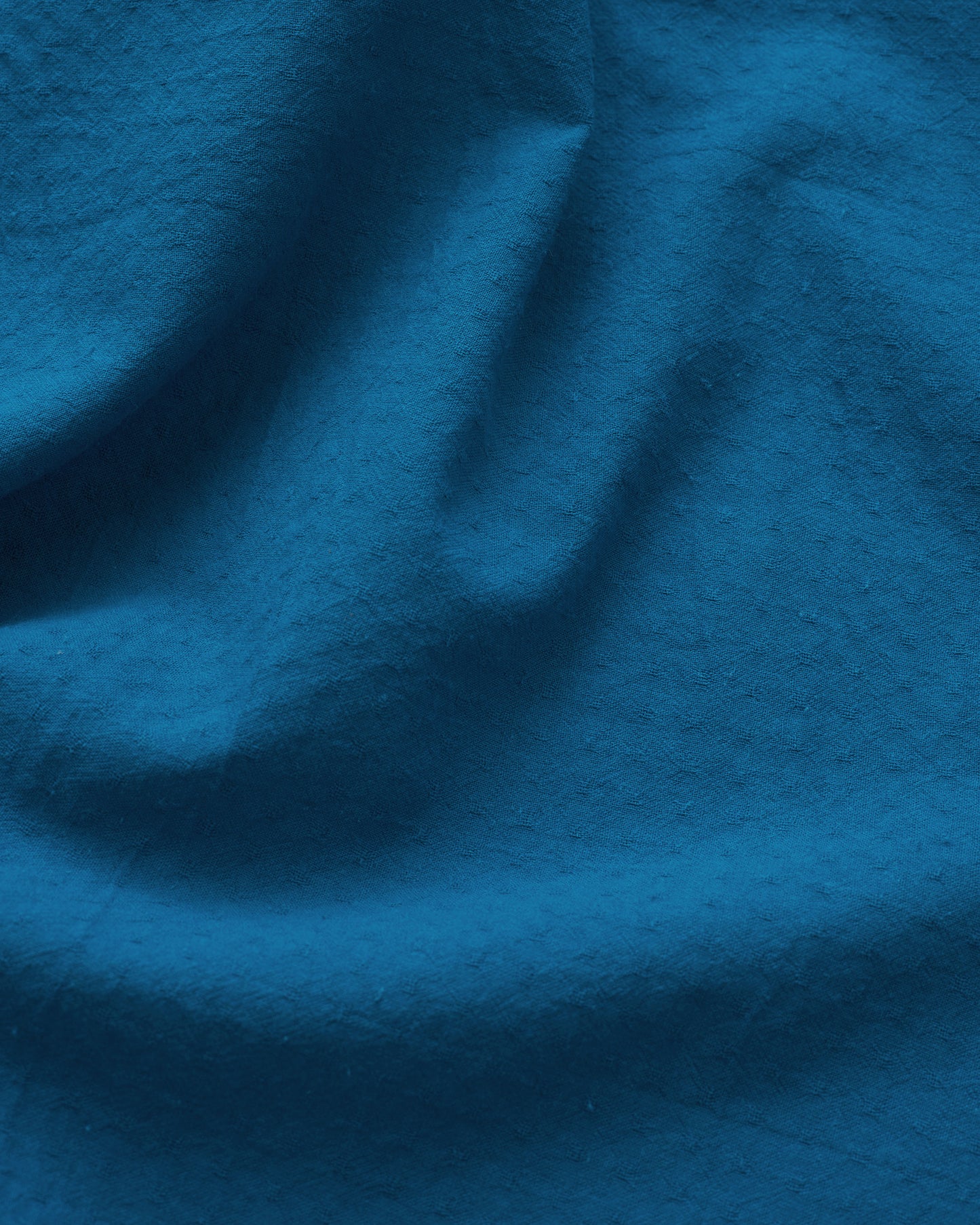 Blue Teal Tiny Dobby Check Cotton