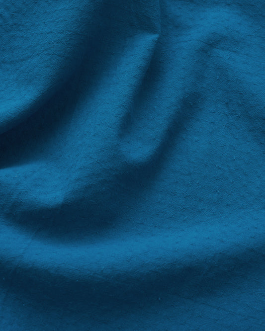 Blue Teal Tiny Dobby Check Cotton