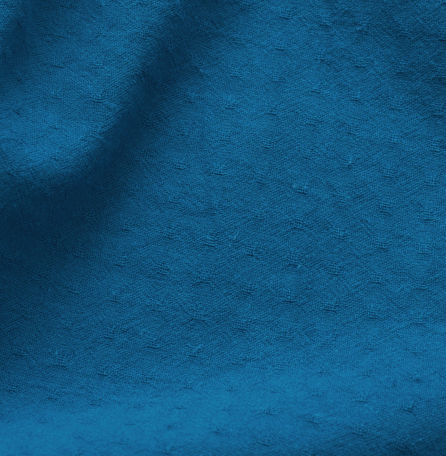Blue Teal Tiny Dobby Check Cotton