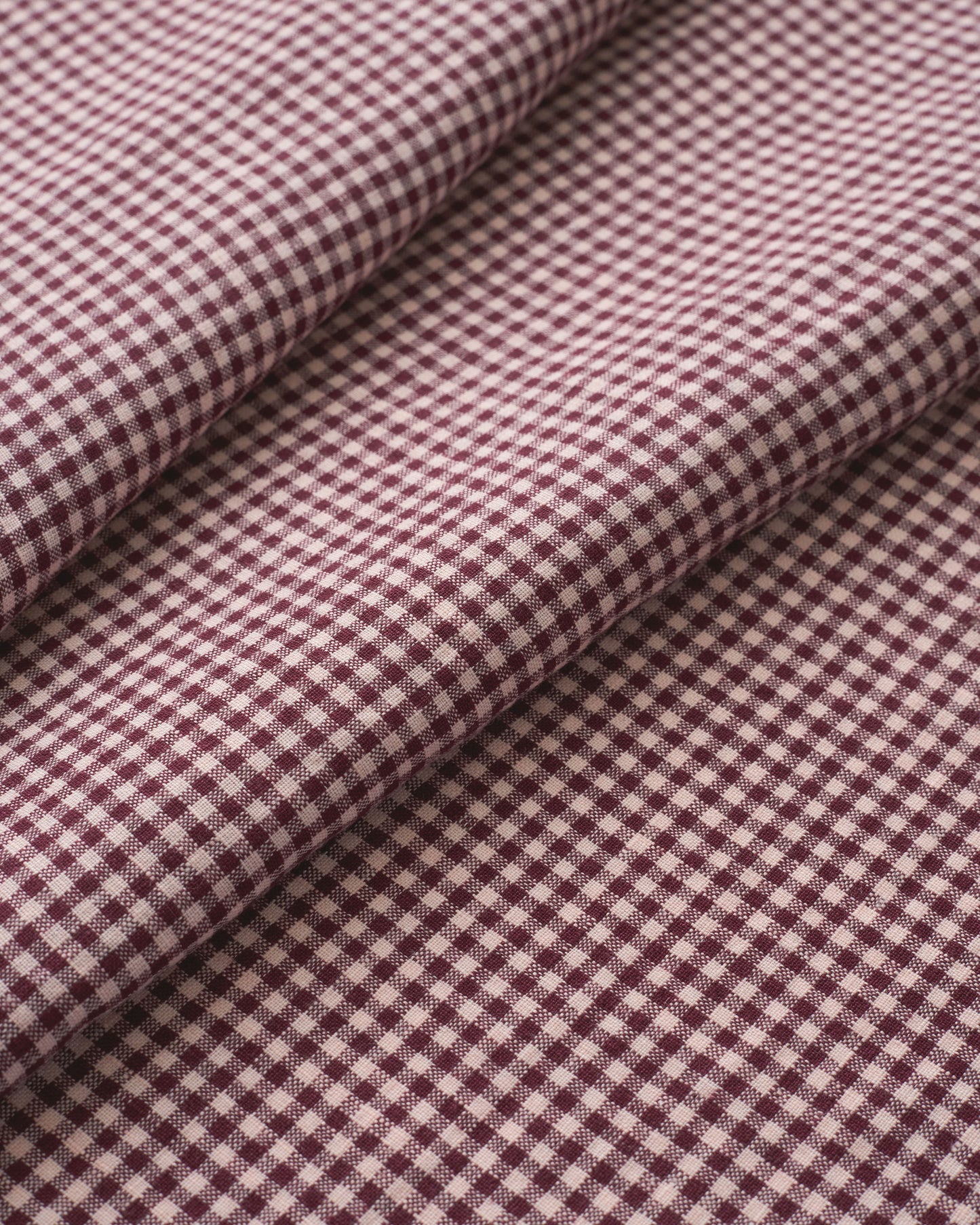 Boysenberry Crumble Micro Gingham Washed Linen