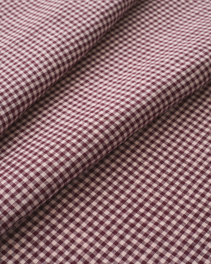 Boysenberry Crumble Micro Gingham Washed Linen