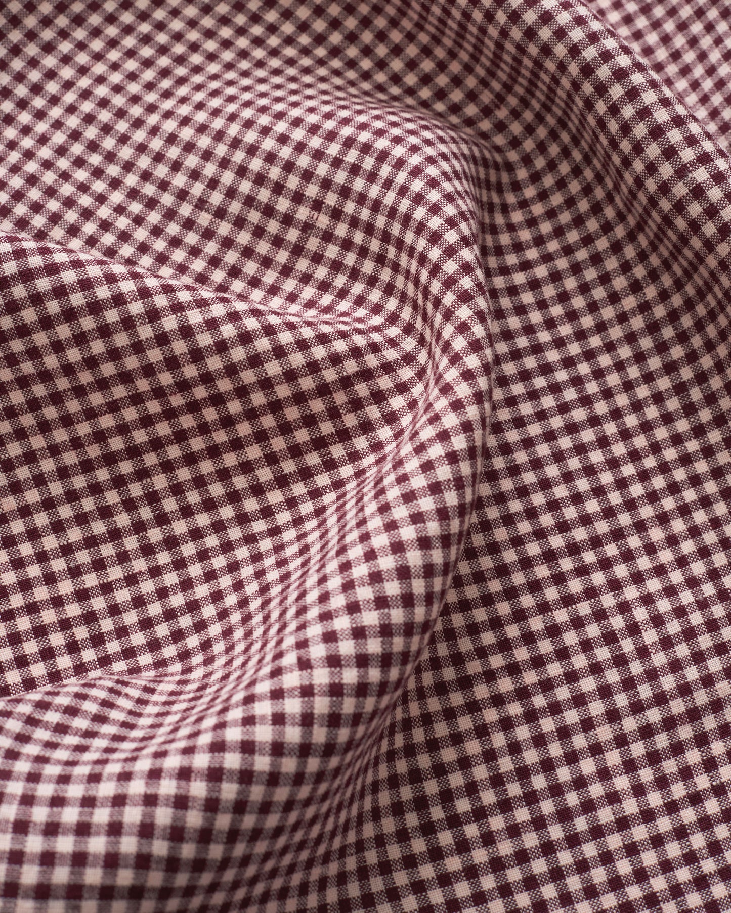 Boysenberry Crumble Micro Gingham Washed Linen