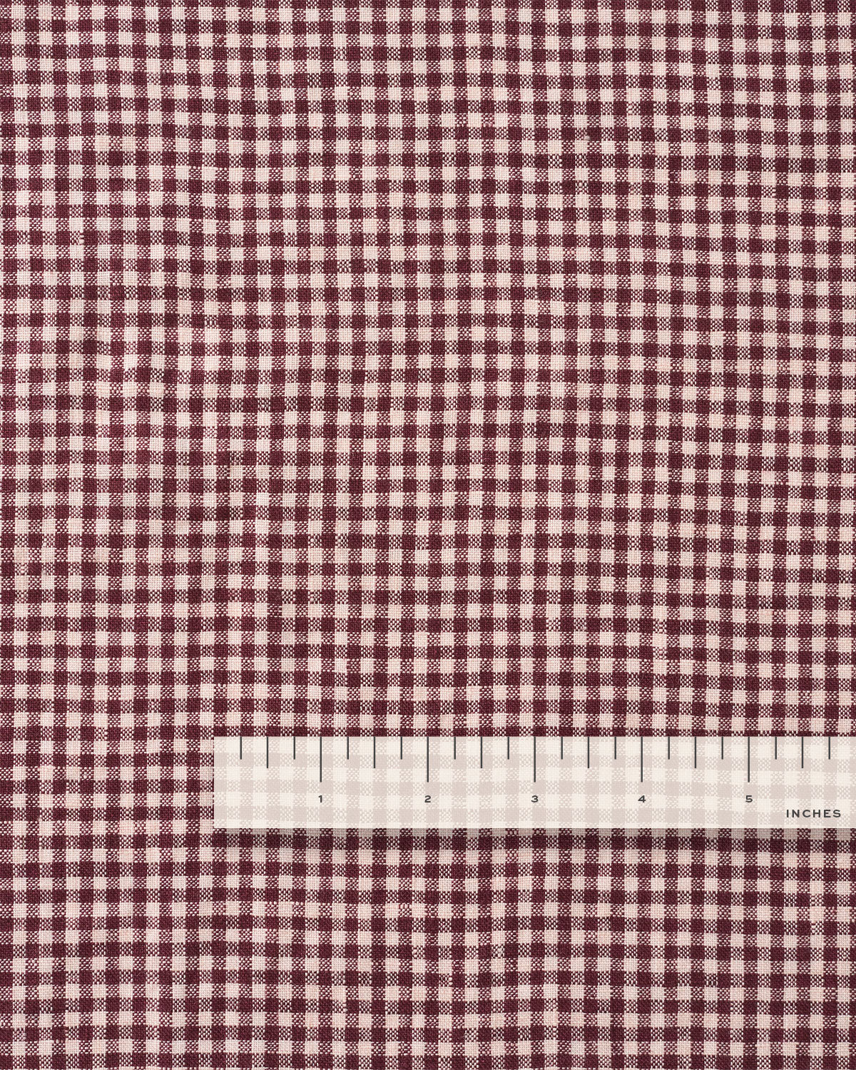 Boysenberry Crumble Micro Gingham Washed Linen