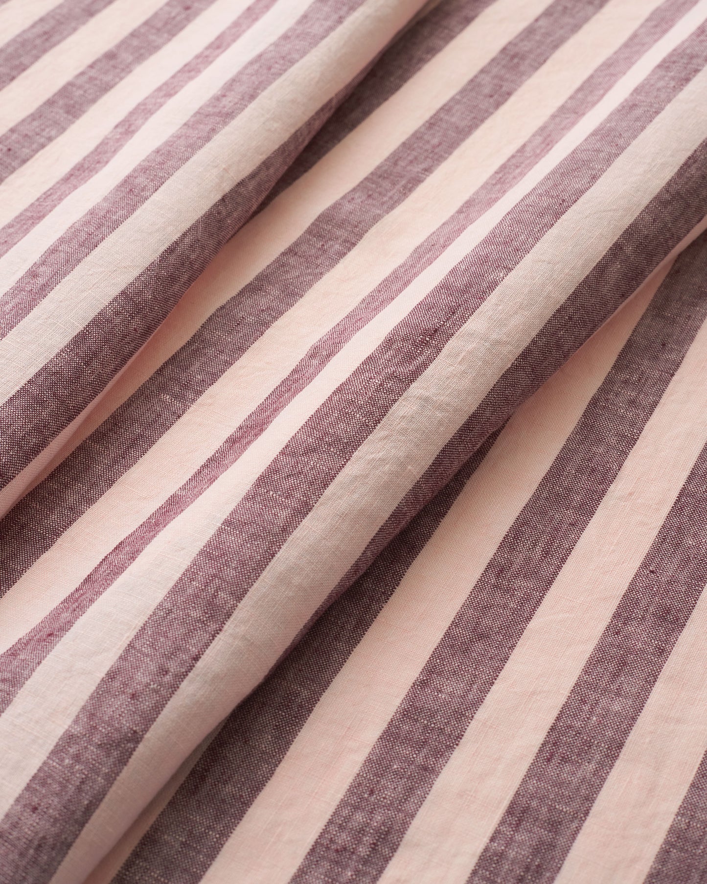 Boysenberry Crumble Parlor Stripe Washed Linen