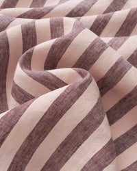 Boysenberry Crumble Parlor Stripe Washed Linen