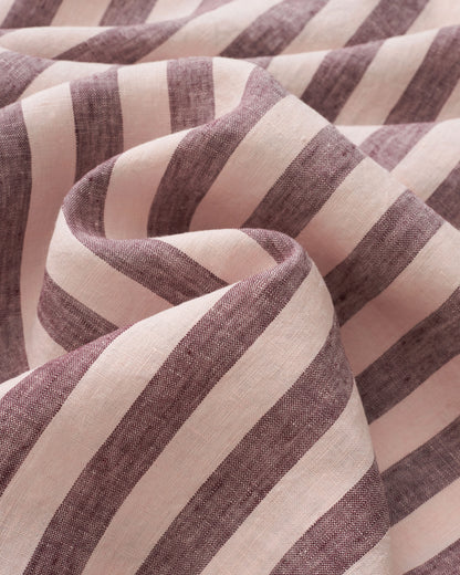 Boysenberry Crumble Parlor Stripe Washed Linen