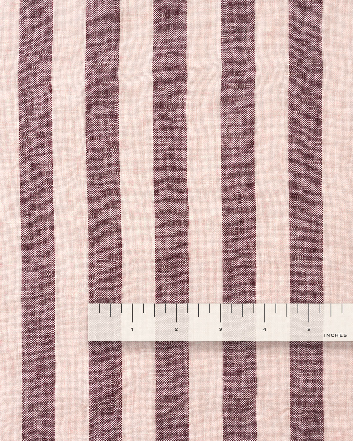 Boysenberry Crumble Parlor Stripe Washed Linen