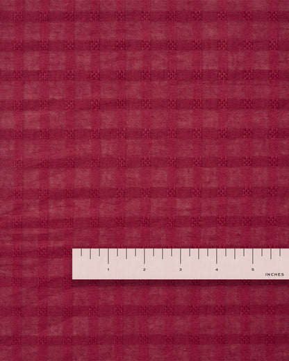 Bramble Grid Check Dobby Cotton