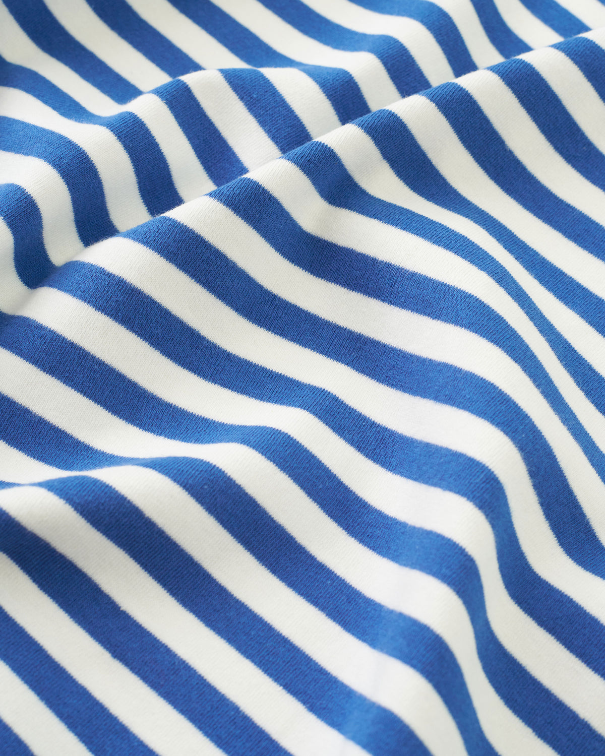 Bright Blue and White Mid Weight Jersey Knit