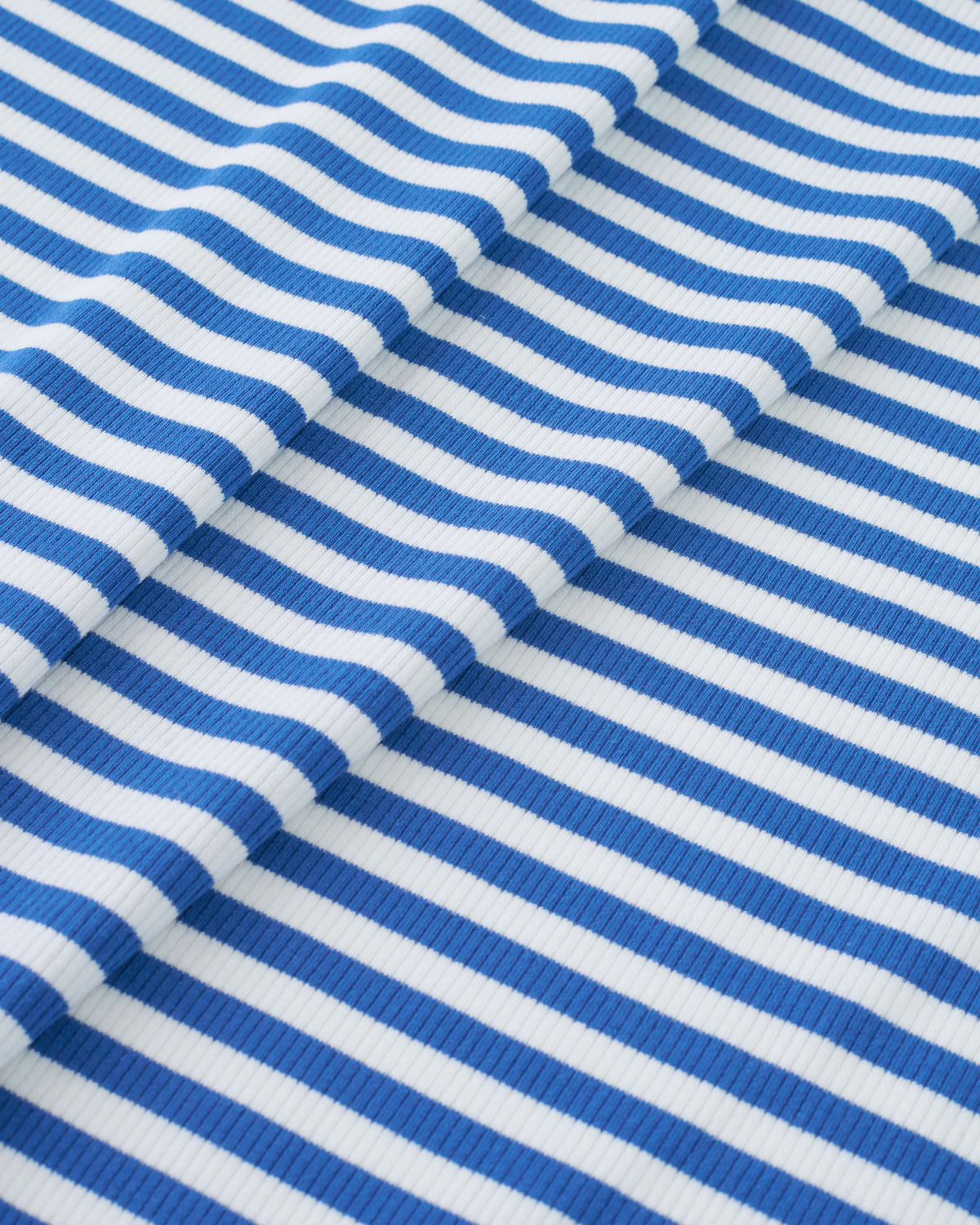 Bright Blue Wide Stripe Rib Knit