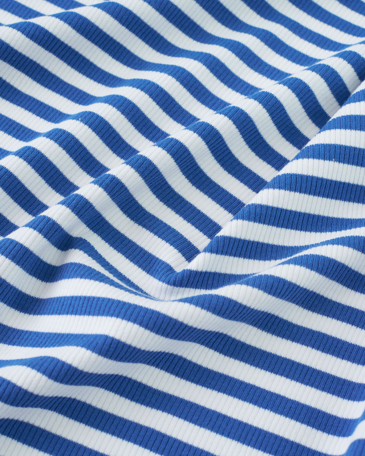Bright Blue Wide Stripe Rib Knit