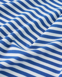Bright Blue Wide Stripe Rib Knit