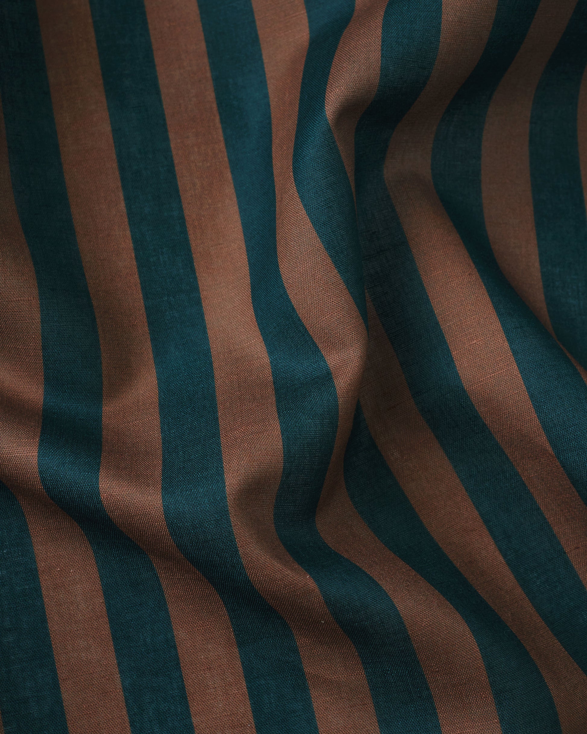 striped linen dress fabric Washed Blue Stripes Linen Fabric by the Metre