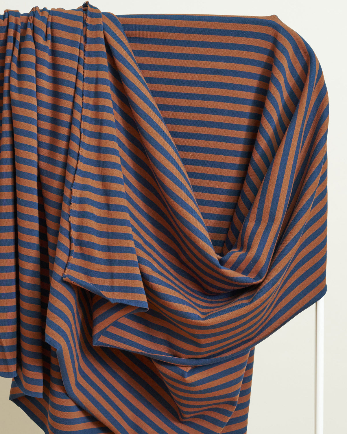 Brown and Navy Mid Weight Jersey Knit