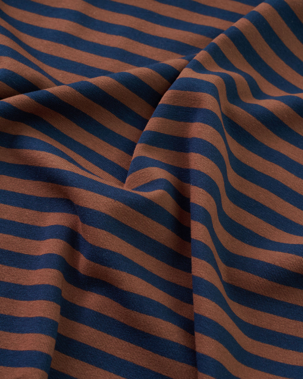 Brown and Navy Mid Weight Jersey Knit