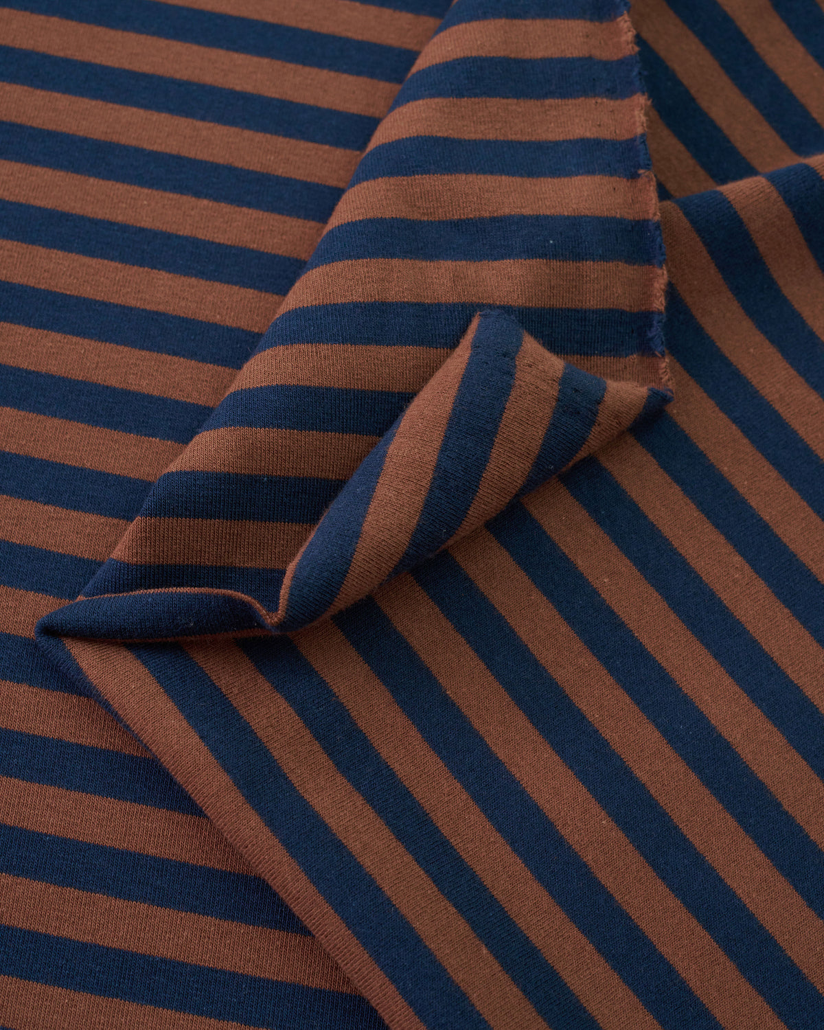 Brown and Navy Mid Weight Jersey Knit