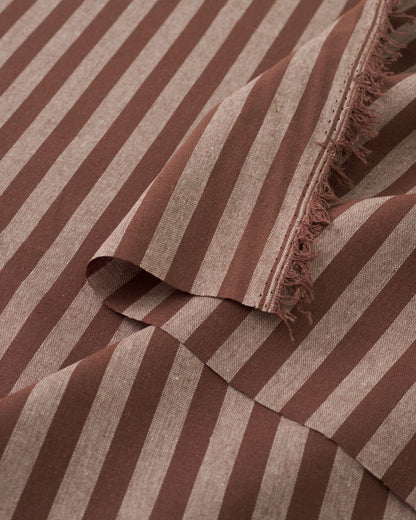 Brown Earth Stripe Cotton
