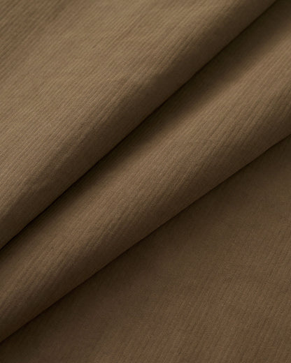 Brown Hickory Tonal Stripe Cotton Twill