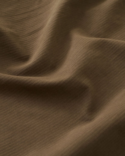 Brown Hickory Tonal Stripe Cotton Twill