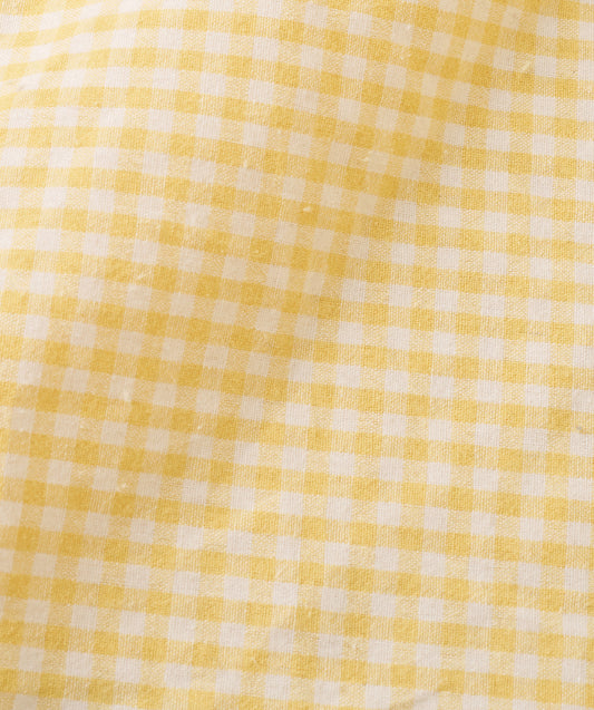Imperfect Butter Yellow Kitchen Gingham Cotton