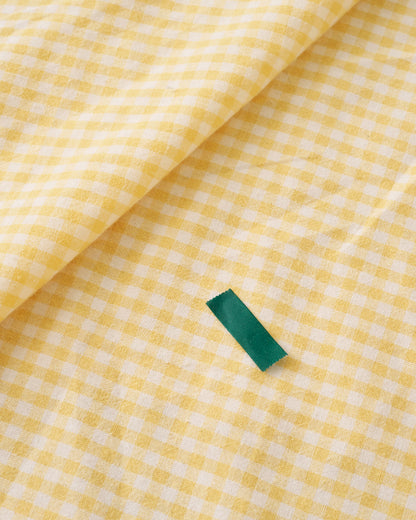 Imperfect Butter Yellow Kitchen Gingham Cotton