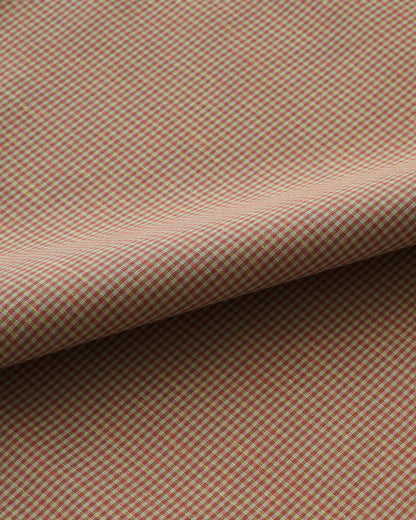 Butterscotch Blush Tiny Gingham Linen Cotton