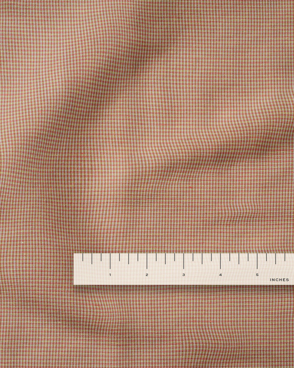 Butterscotch Blush Tiny Gingham Linen Cotton