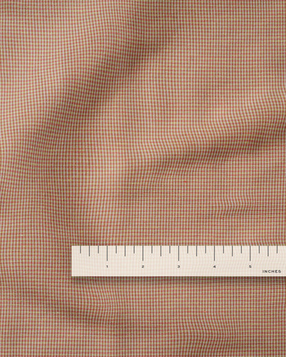Butterscotch Blush Tiny Gingham Linen Cotton