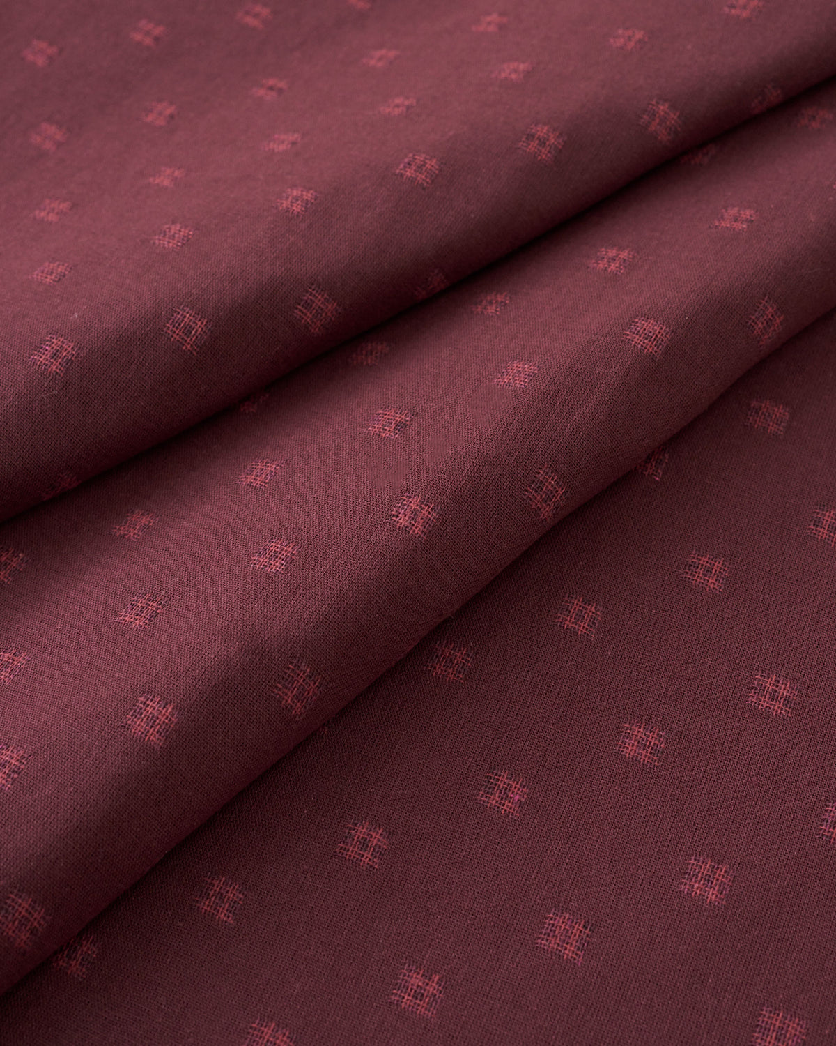 Cabernet Kiss Hashtag Check Woven Linen Cotton