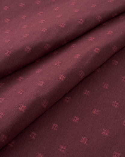 Cabernet Kiss Hashtag Check Woven Linen Cotton
