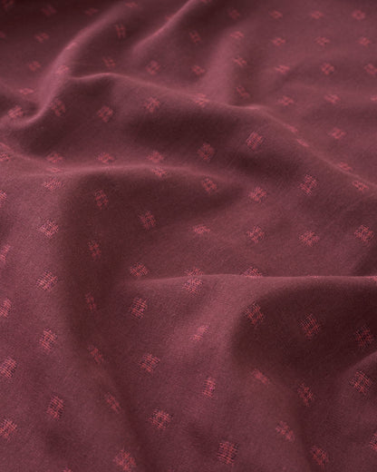 Cabernet Kiss Hashtag Check Woven Linen Cotton