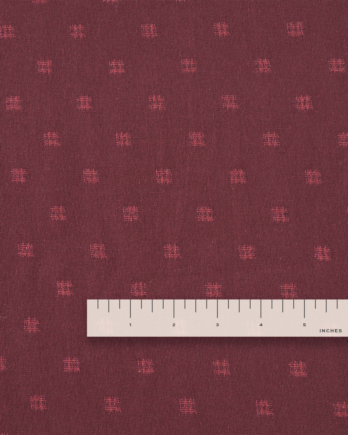 Cabernet Kiss Hashtag Check Woven Linen Cotton