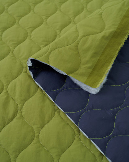 Cactus Midnight Wavy Quilted Puffy Nylon