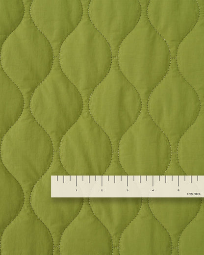 Cactus Midnight Wavy Quilted Puffy Nylon